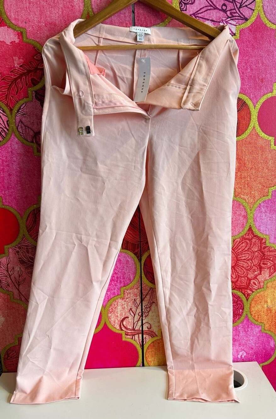 Topshop Pink Tailored Trousers